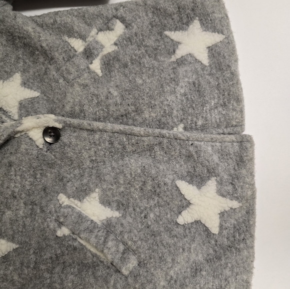 GAP Gray & White Star Button Down Toddler Jacket - Picture 5 of 9